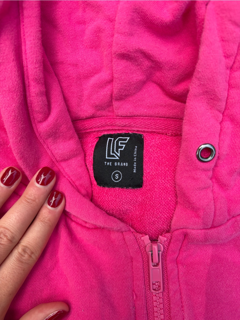 LF Hot Pink Zippered Hoodie